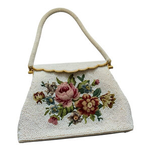 Vintage Pearl Embroidered Clutch